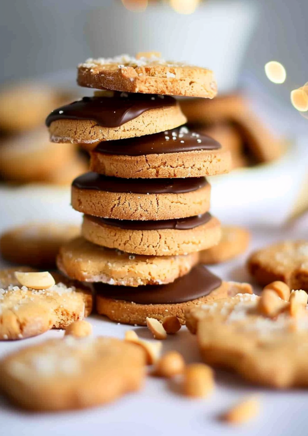 Peanut Butter Honey Shortbread Cookies