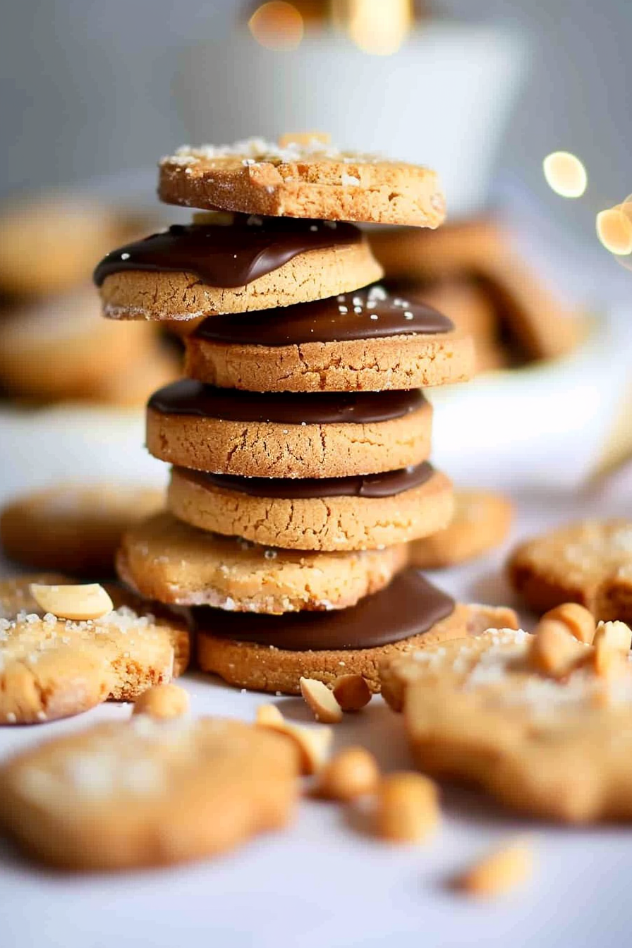 Peanut Butter Honey Shortbread Cookies