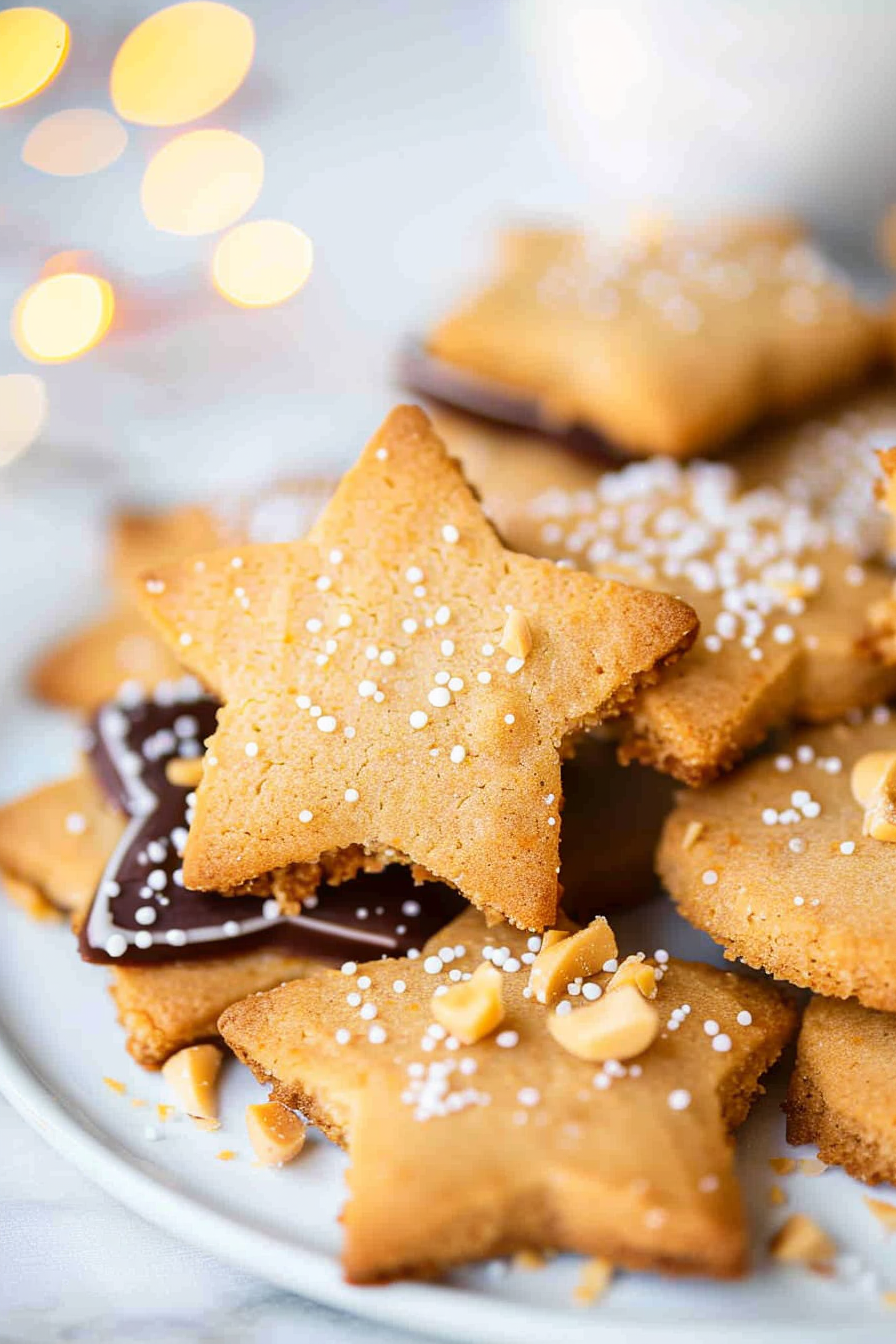 Peanut Butter Honey Shortbread Cookies