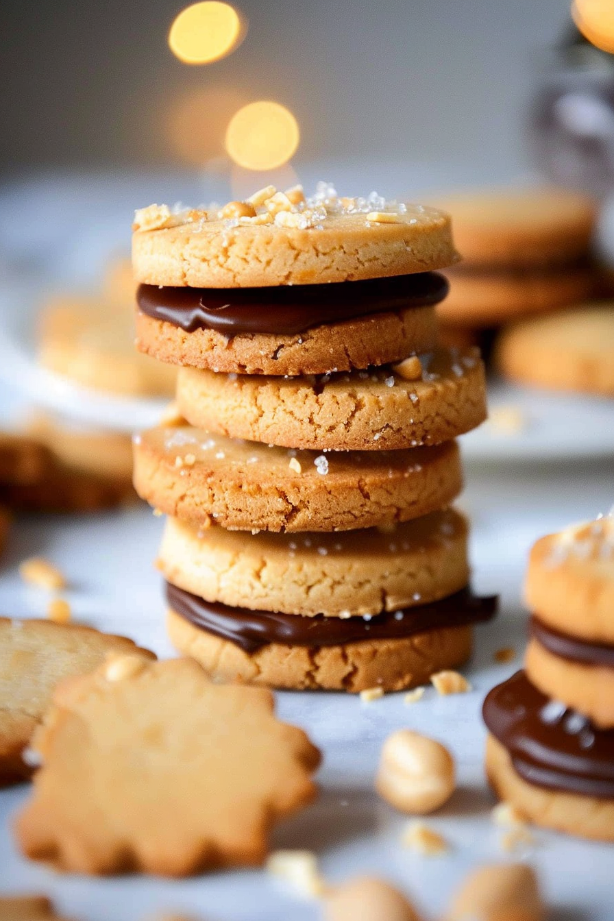 Peanut Butter Honey Shortbread Cookies