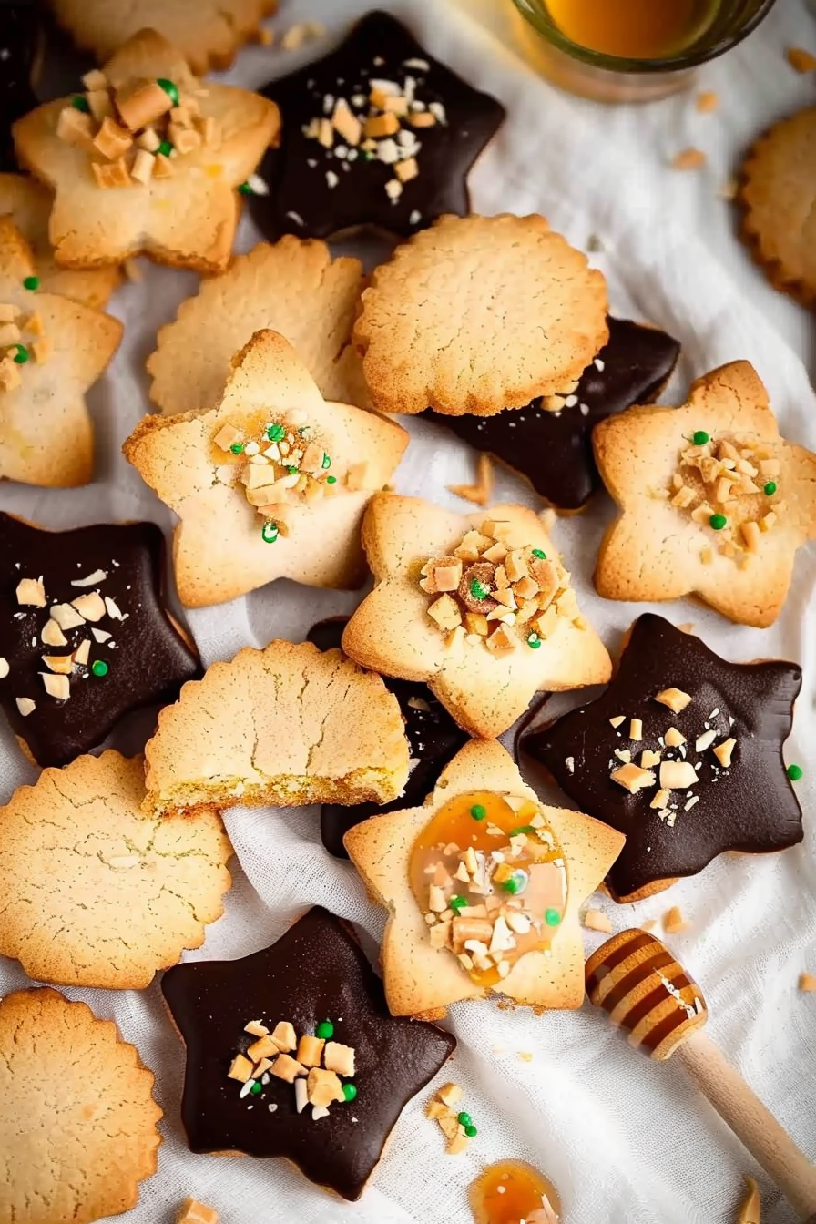 Peanut Butter Honey Shortbread Cookies