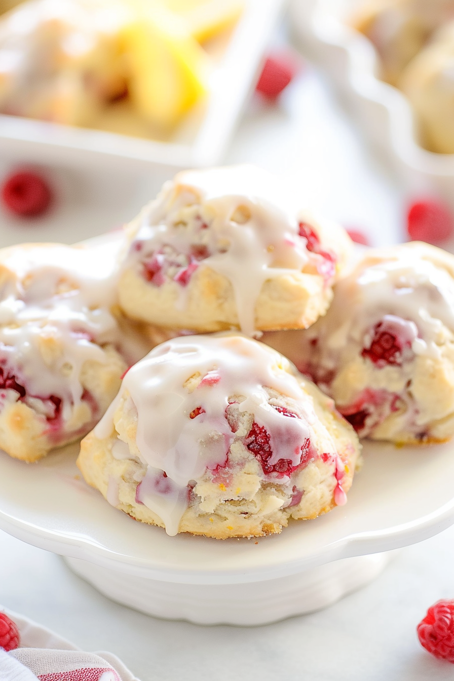 Fluffy Lemon Raspberry Scones