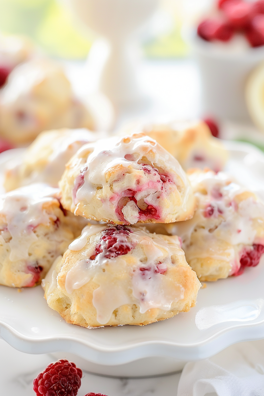 Fluffy Lemon Raspberry Scones