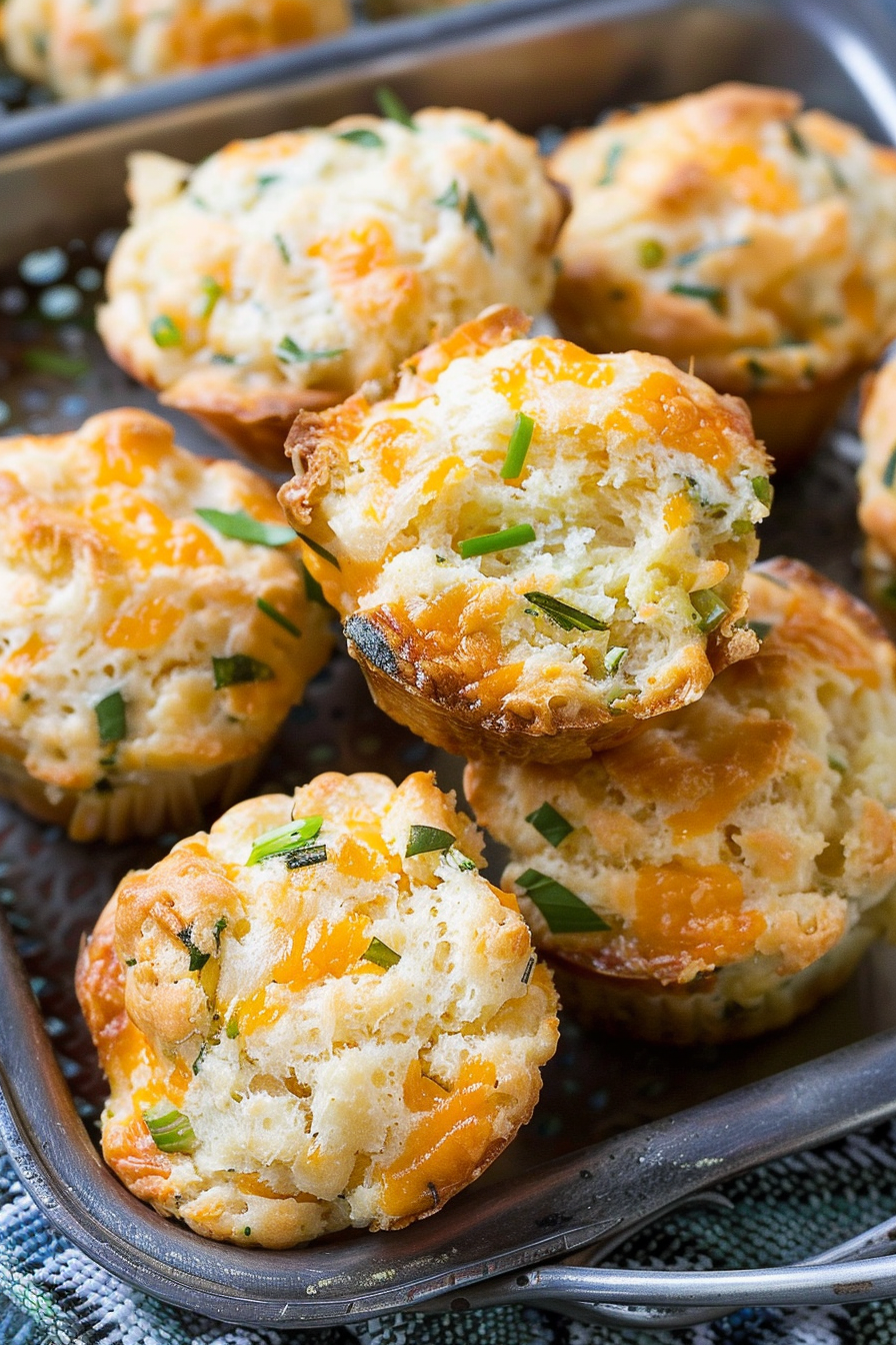 Homemade Savory Cheddar Muffins