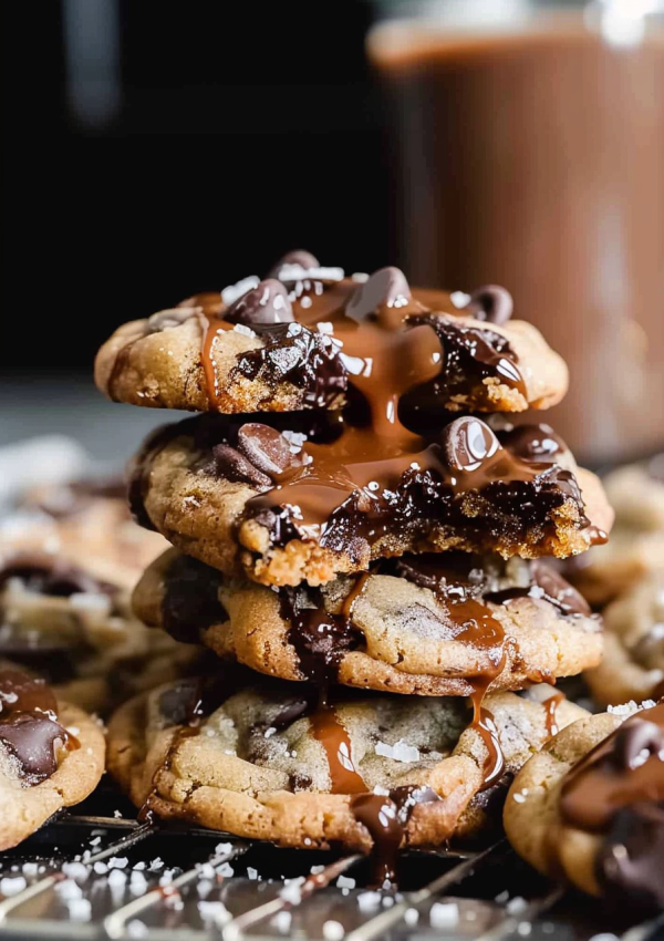 Salted Caramel Chocolate Chip Cookies