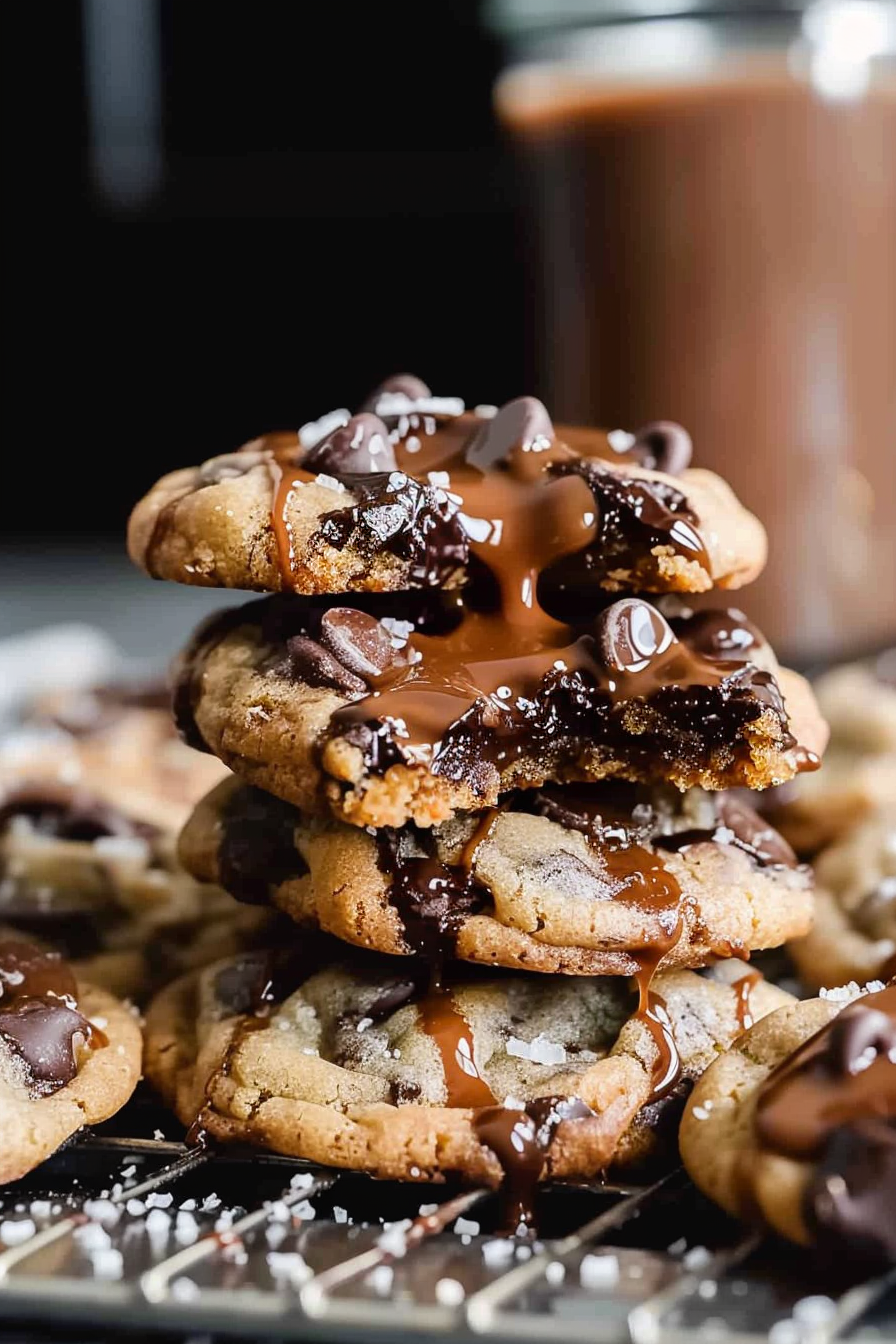 Salted Caramel Chocolate Chip Cookies