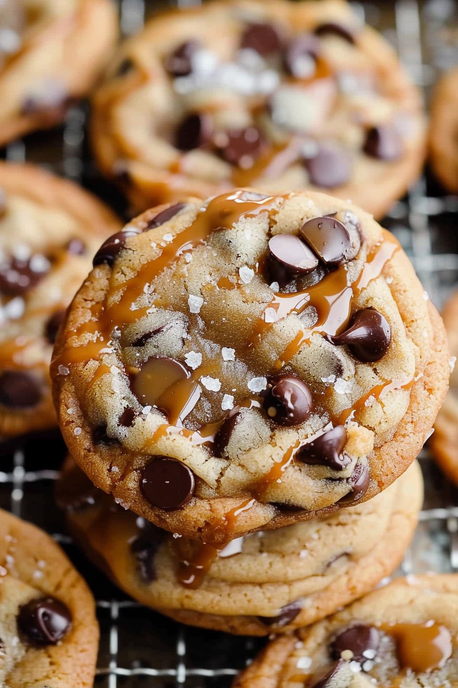 Salted Caramel Chocolate Chip Cookies