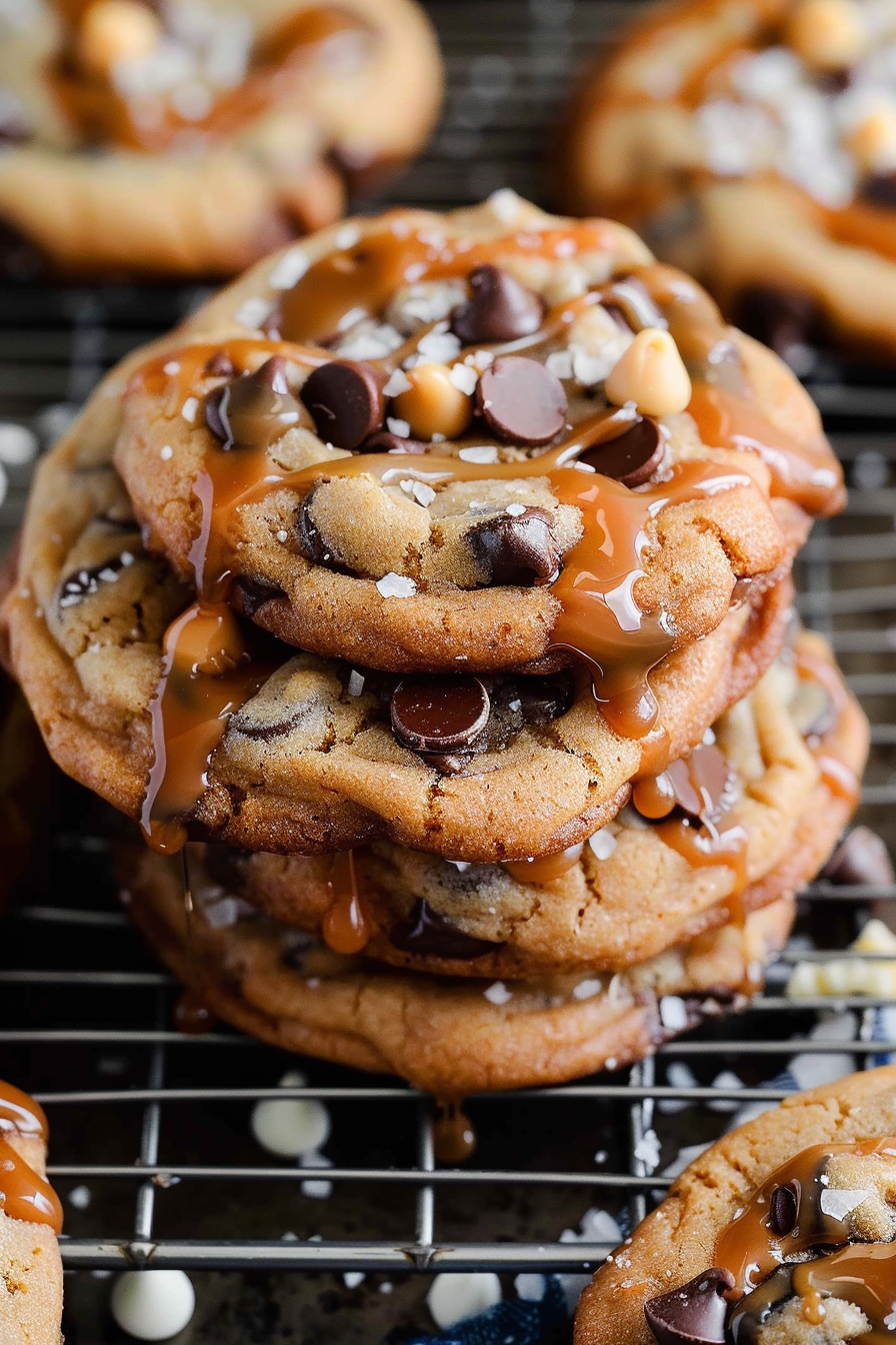 Salted Caramel Chocolate Chip Cookies