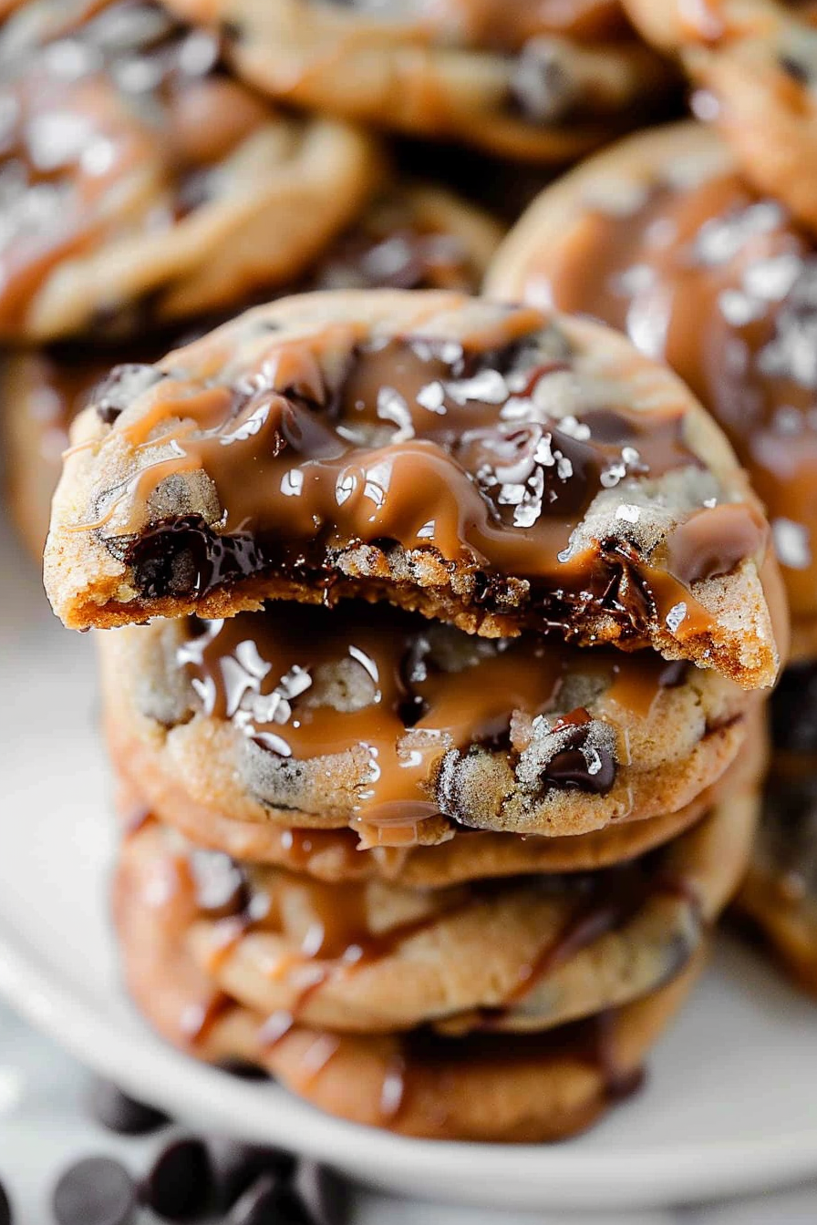 Salted Caramel Chocolate Chip Cookies