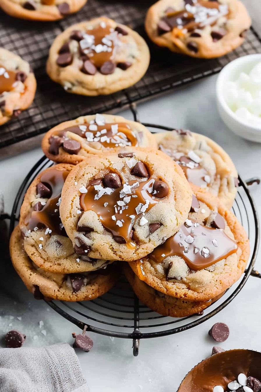 Salted Caramel Chocolate Chip Cookies