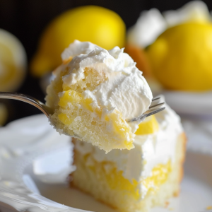 Triple Lemon Poke Cake