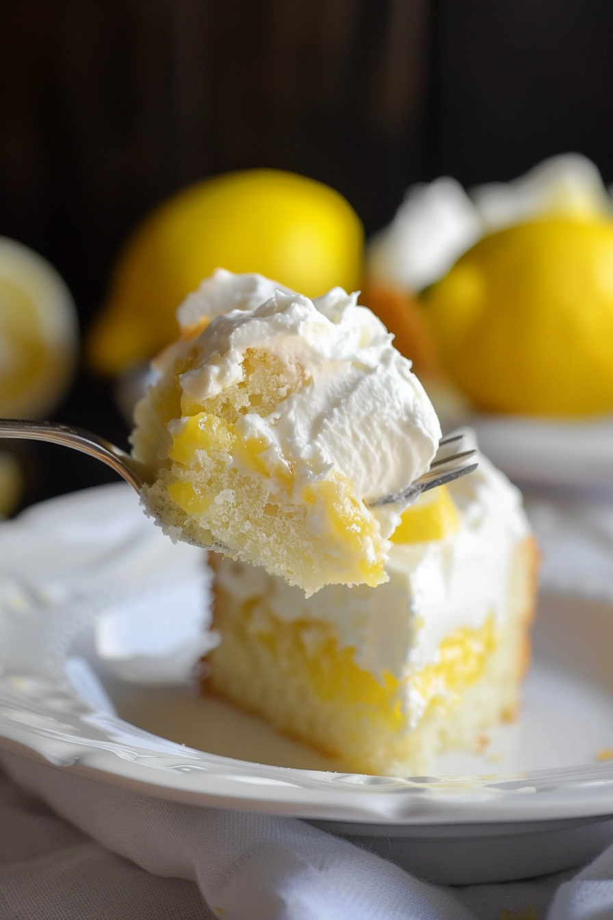 Triple Lemon Poke Cake