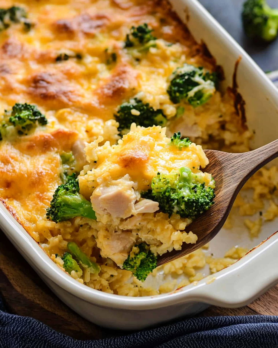 Broccoli Cheddar Chicken and Rice Casserole Recipe