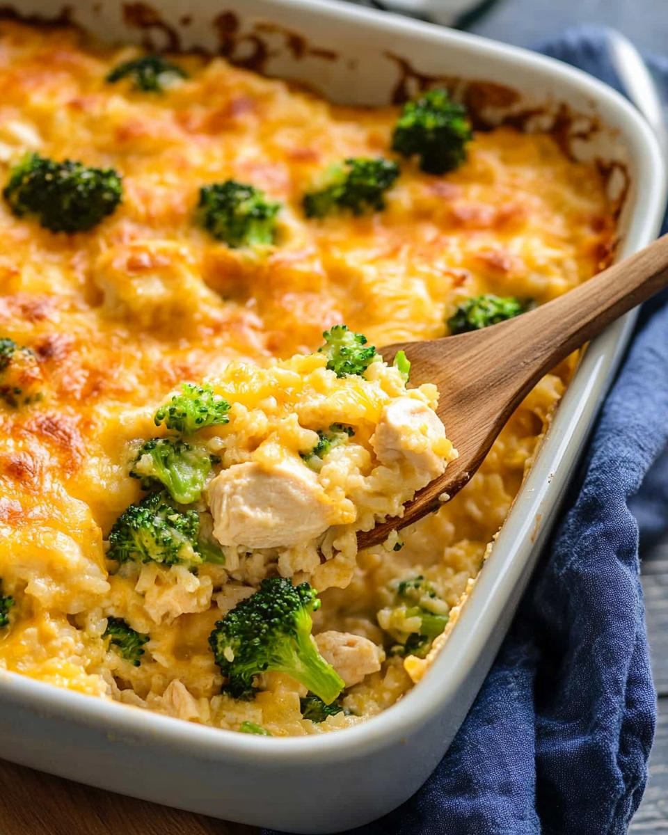 Broccoli Cheddar Chicken and Rice Casserole Recipe