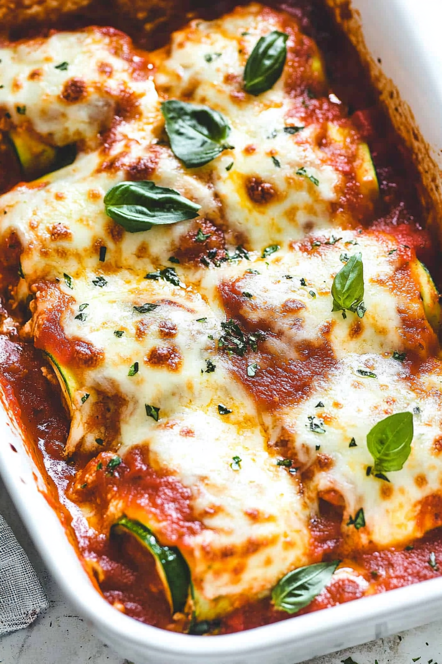 Cheesy Zucchini Lasagna Roll-Ups