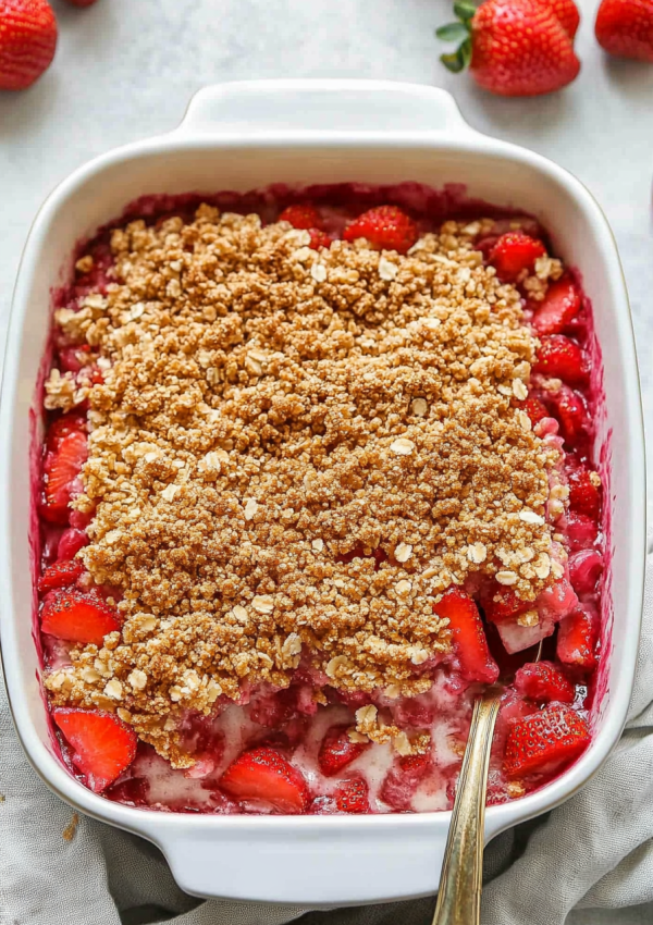 Classic Strawberry Rhubarb Crisp