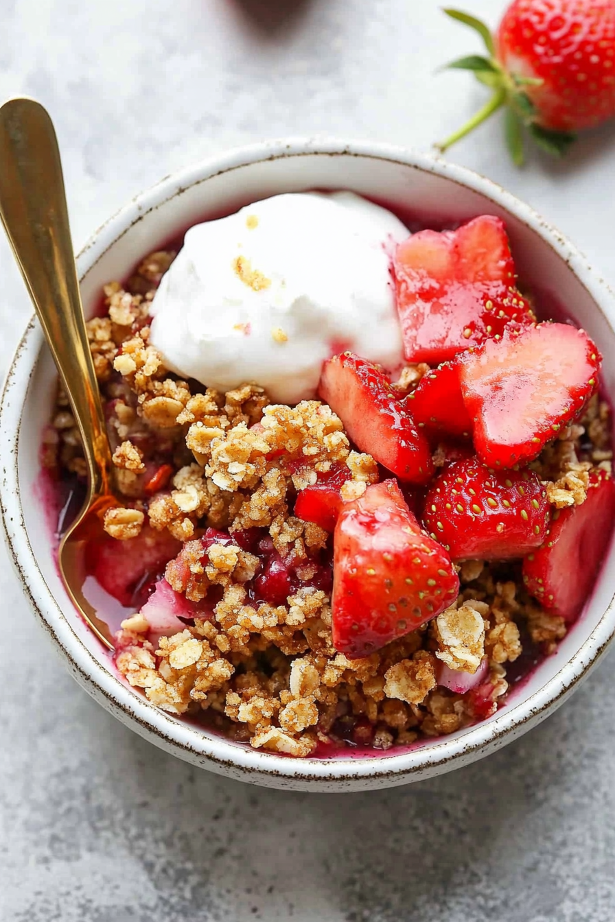 Classic Strawberry Rhubarb Crisp