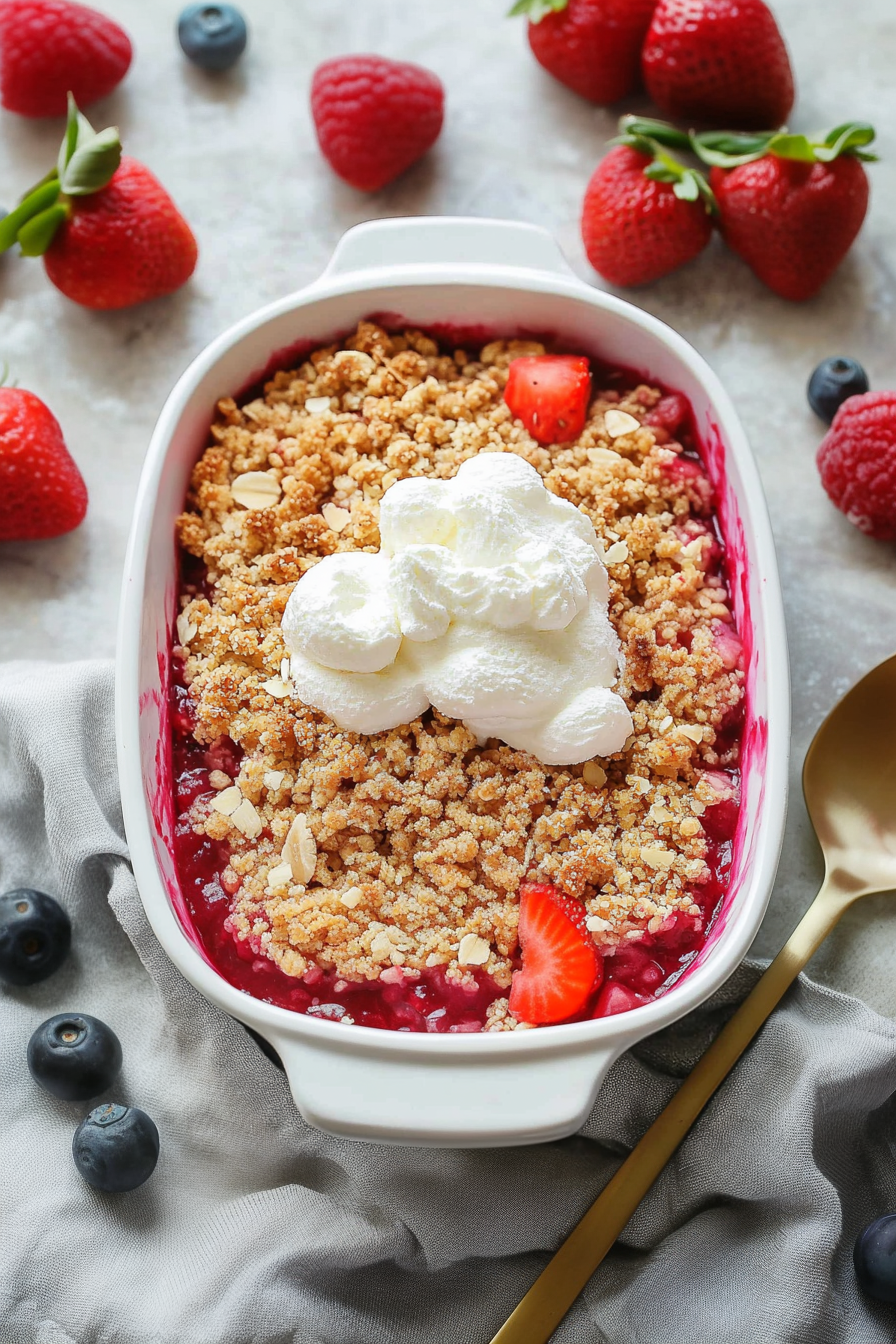 Classic Strawberry Rhubarb Crisp