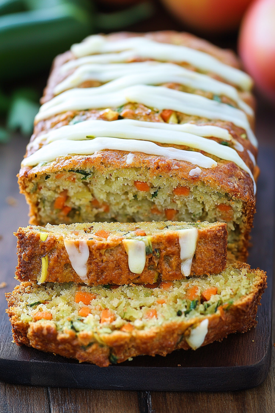 Easy Carrot Apple Zucchini Bread