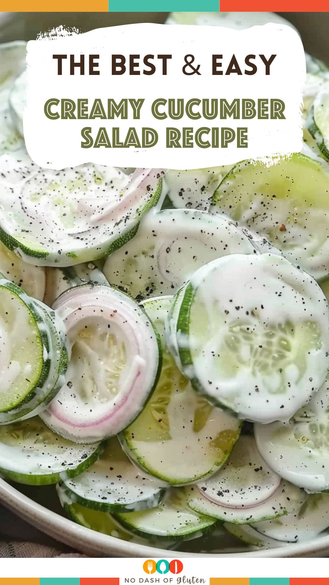 Easy Creamy Cucumber Salad Recipe