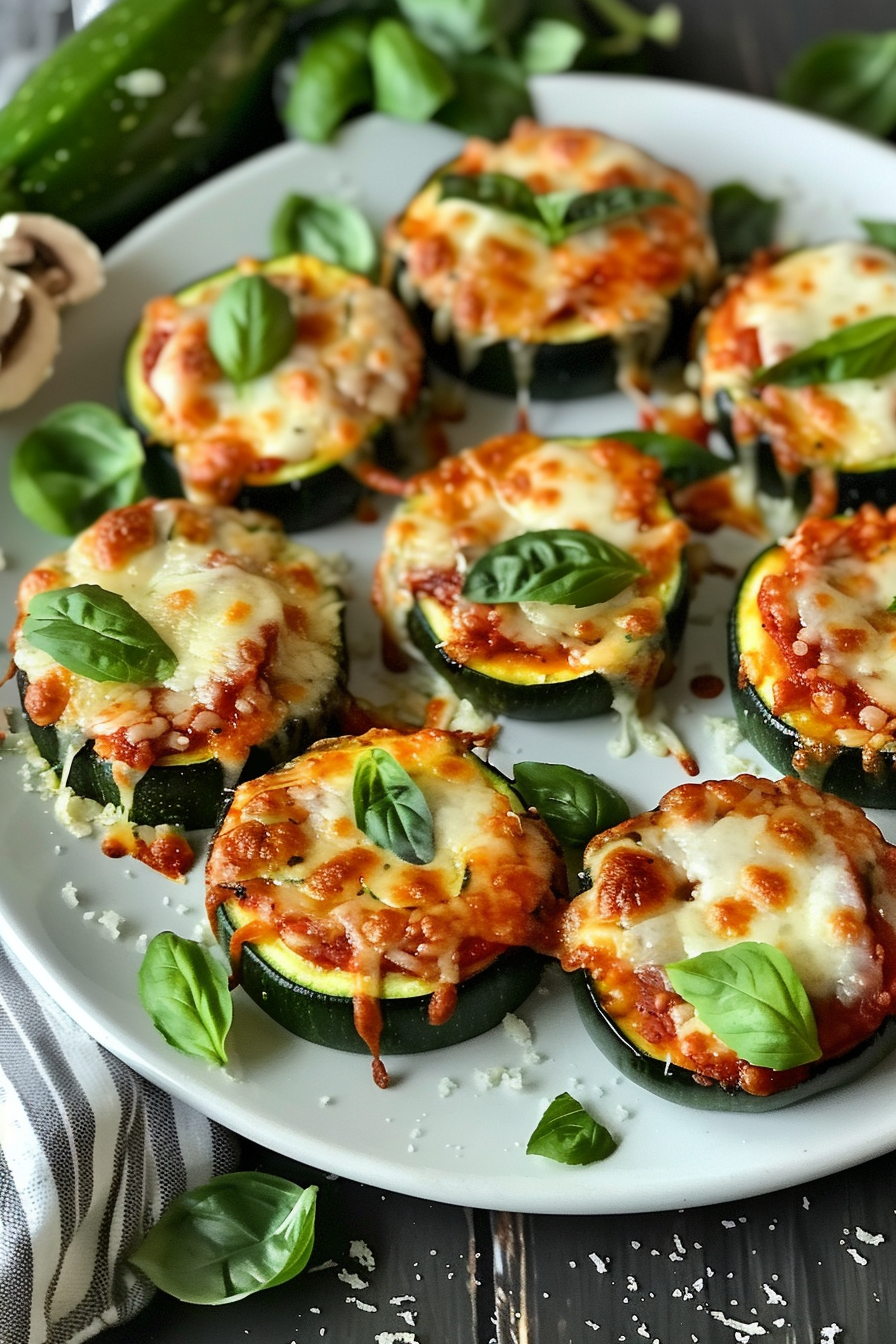 Keto Zucchini Pizza Bites Recipe