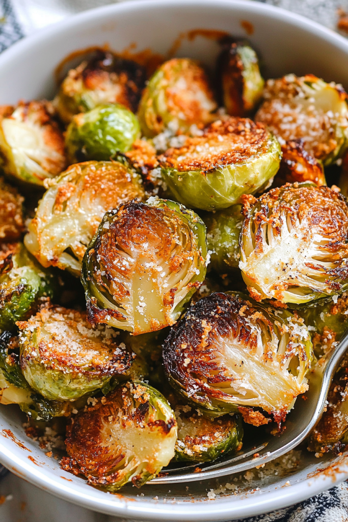 Easy Parmesan Roasted Brussels Sprouts