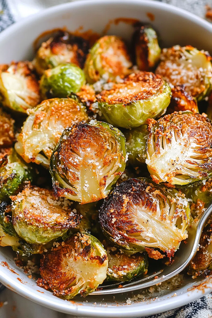 Easy Parmesan Roasted Brussels Sprouts