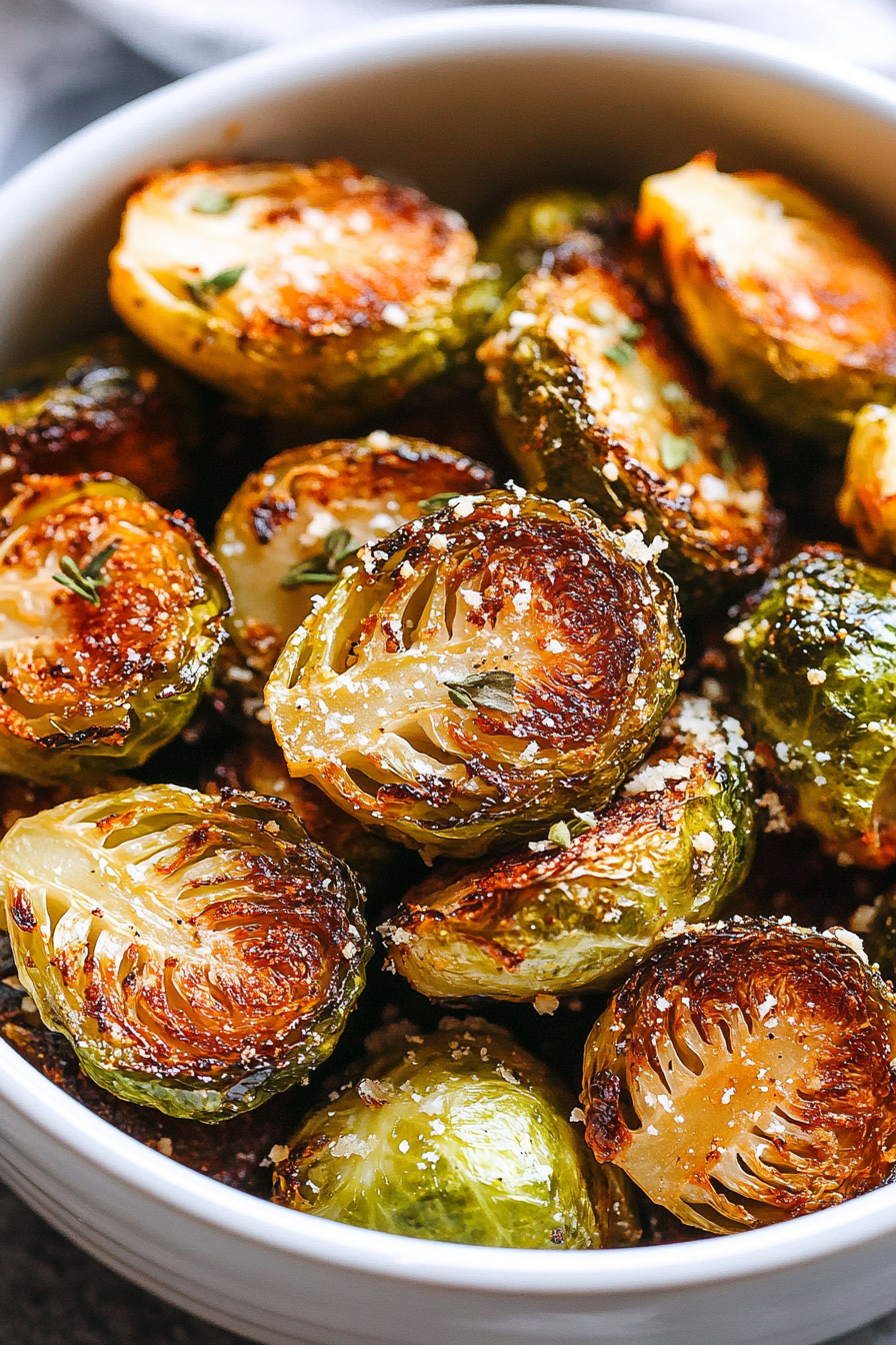 Easy Parmesan Roasted Brussels Sprouts