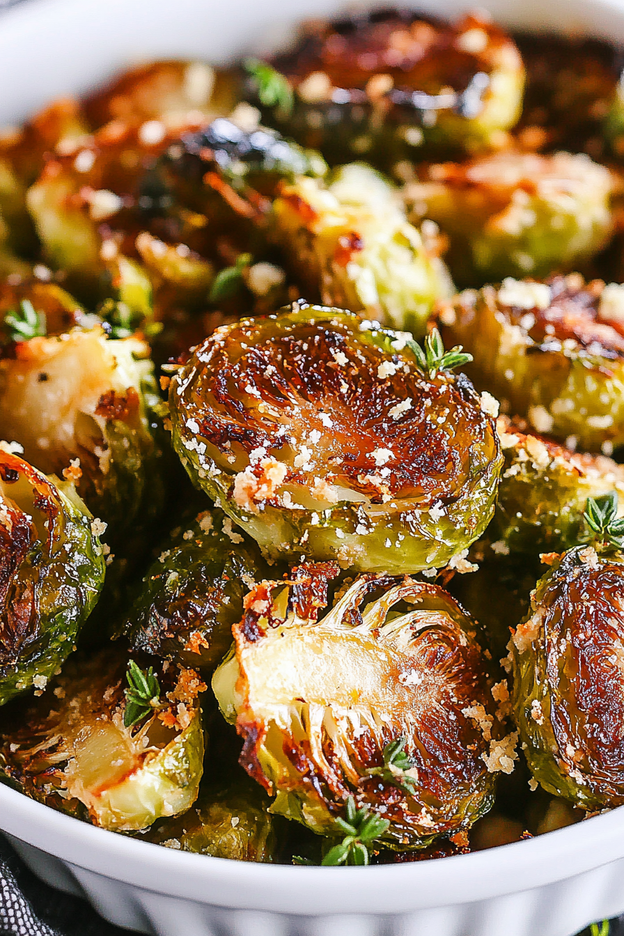 Easy Parmesan Roasted Brussels Sprouts