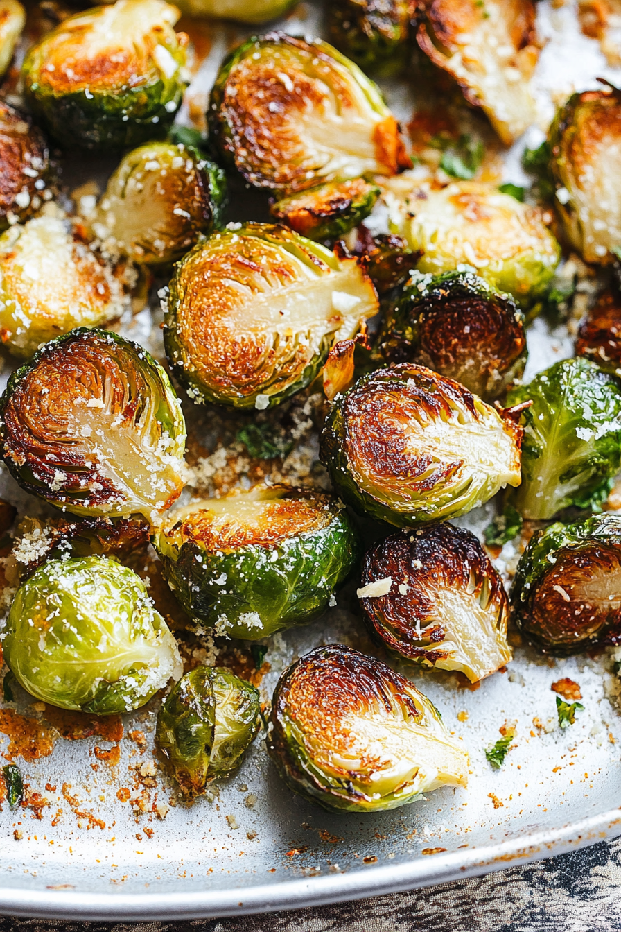 Easy Parmesan Roasted Brussels Sprouts