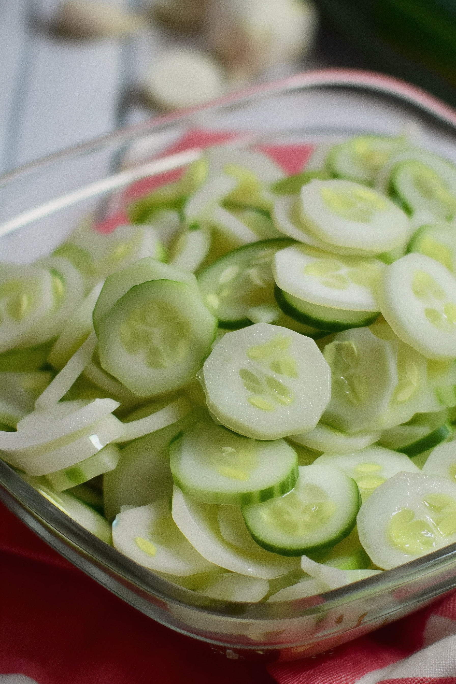 Easy Vinegar Cucumber Onion Salad