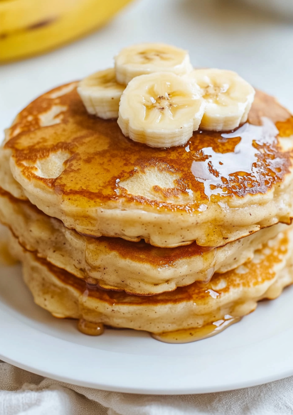 Fluffy Brown Sugar Banana Pancakes