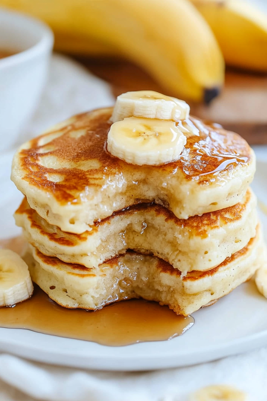 Fluffy Brown Sugar Banana Pancakes