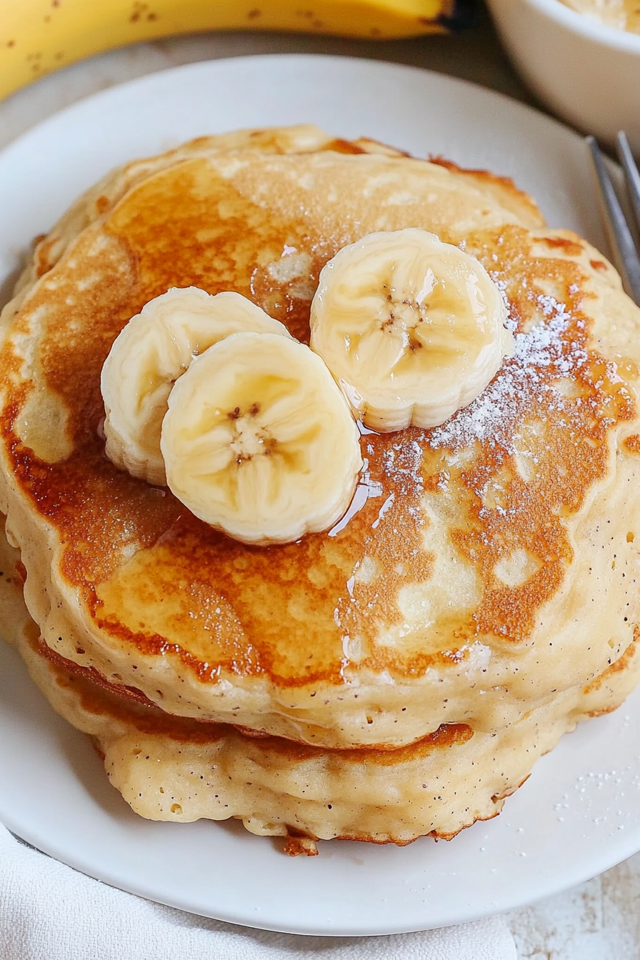 Fluffy Brown Sugar Banana Pancakes