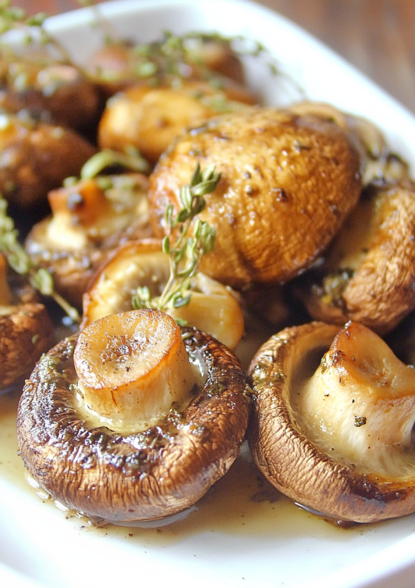 Garlic Thyme Roasted Mushrooms