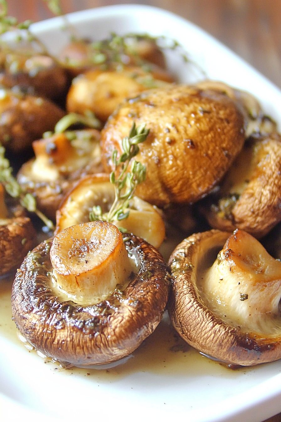 Garlic Thyme Roasted Mushrooms