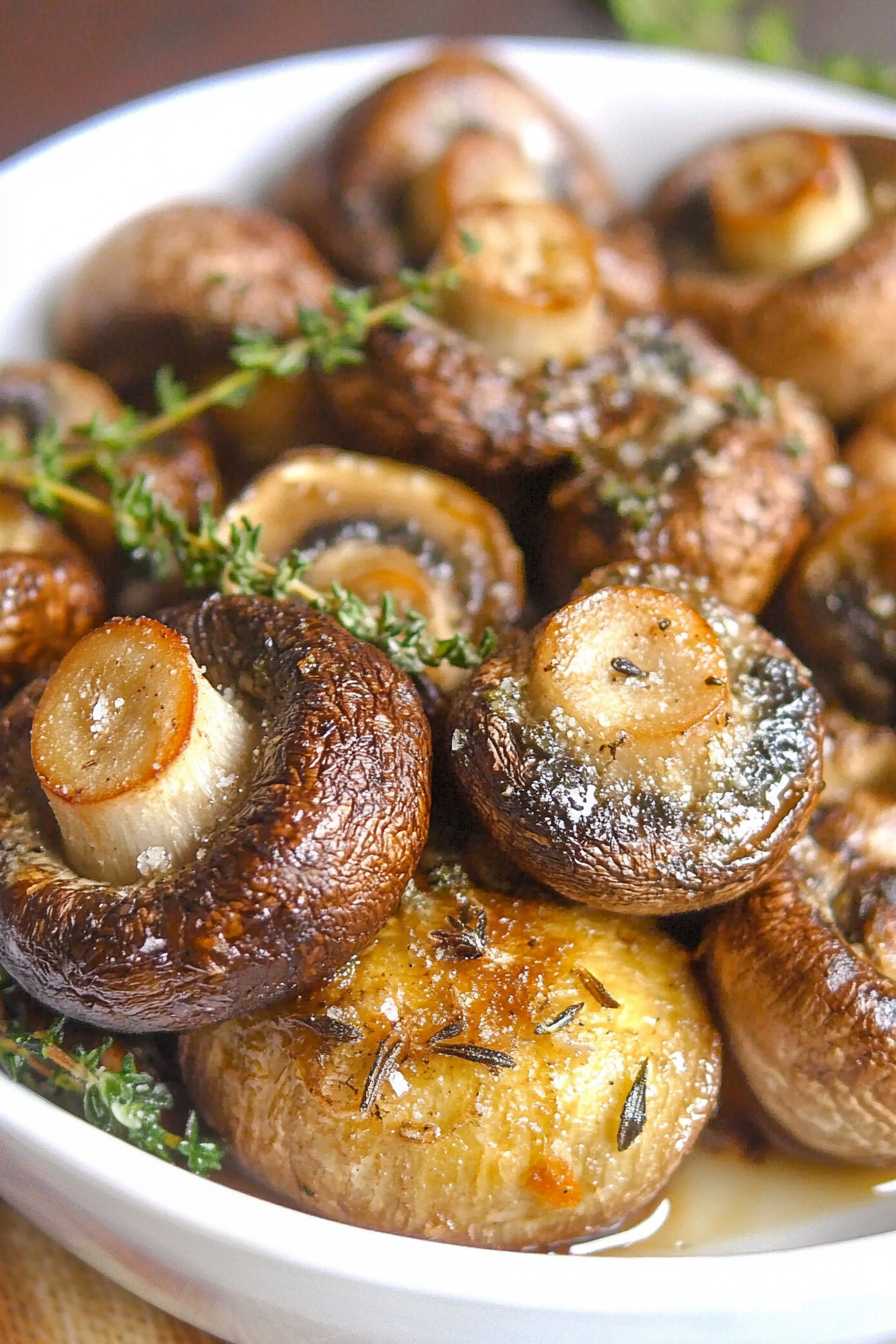 Garlic Thyme Roasted Mushrooms