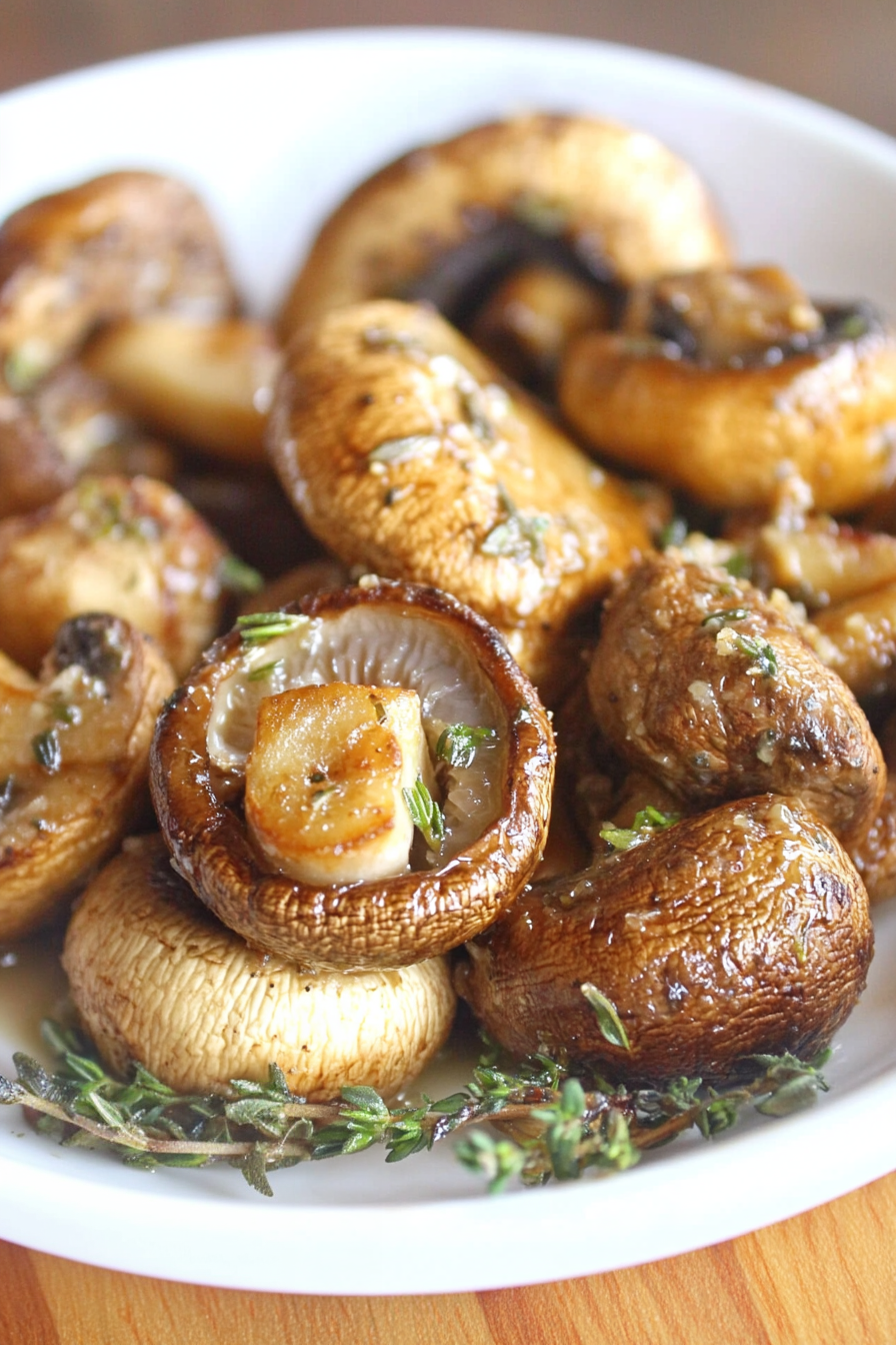 Garlic Thyme Roasted Mushrooms