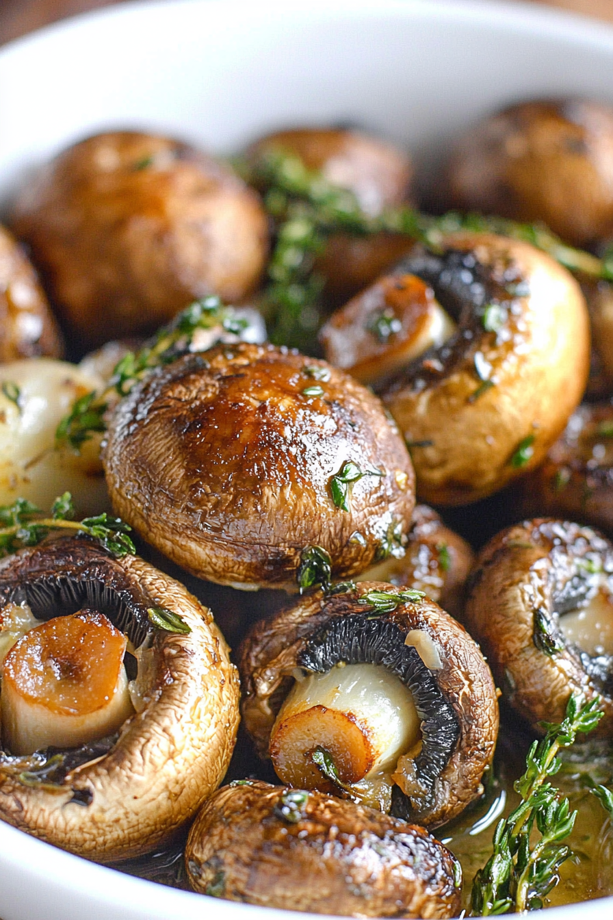 Garlic Thyme Roasted Mushrooms