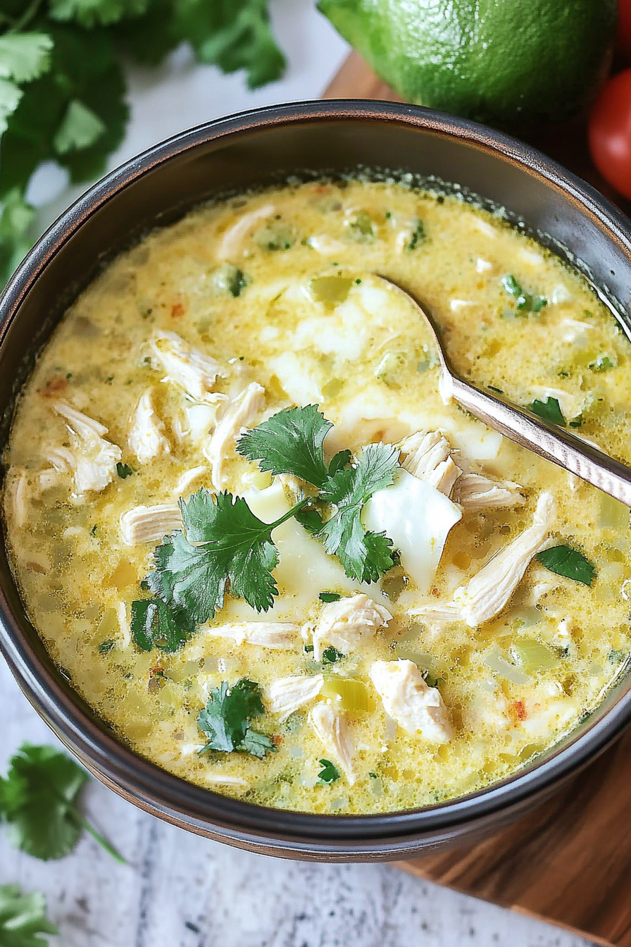 Keto Green Enchiladas Chicken Soup