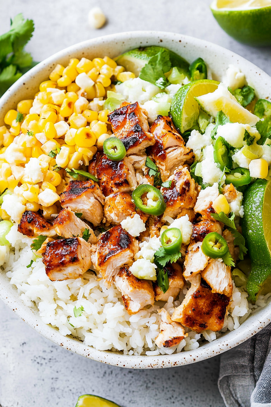 Mexican Street Corn Chicken Bowl