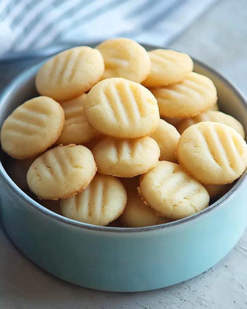 Mini Butter Cookies Recipe (3-Ingredients)