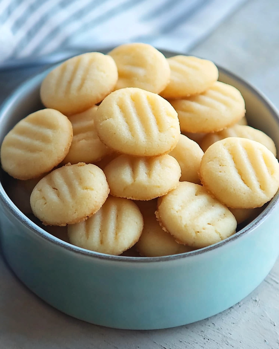 Mini Butter Cookies Recipe (3-Ingredients)