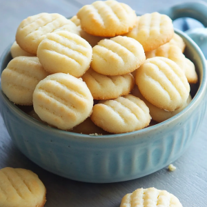 Mini Butter Cookies Recipe (3-Ingredients)