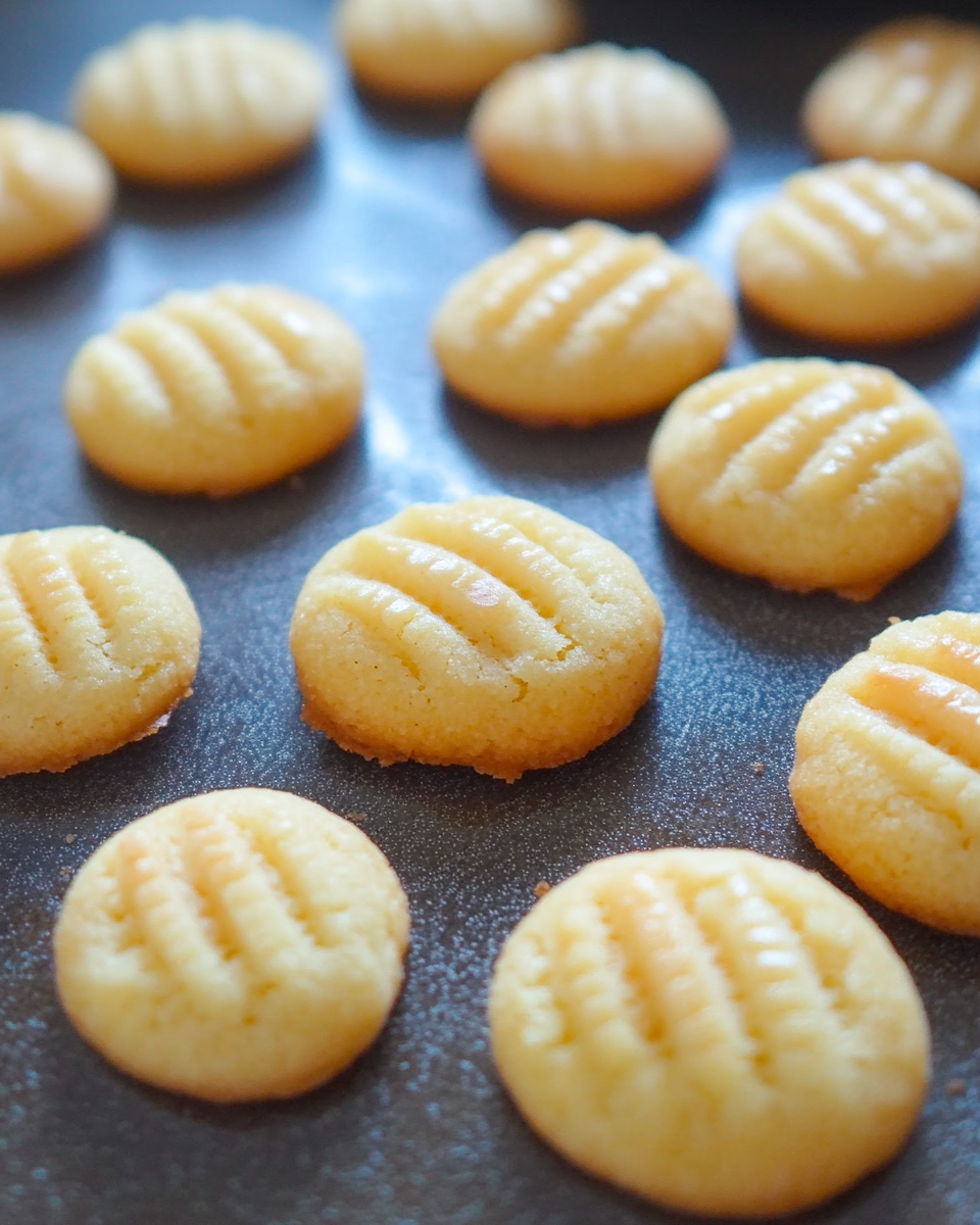 Mini Butter Cookies Recipe (3-Ingredients)