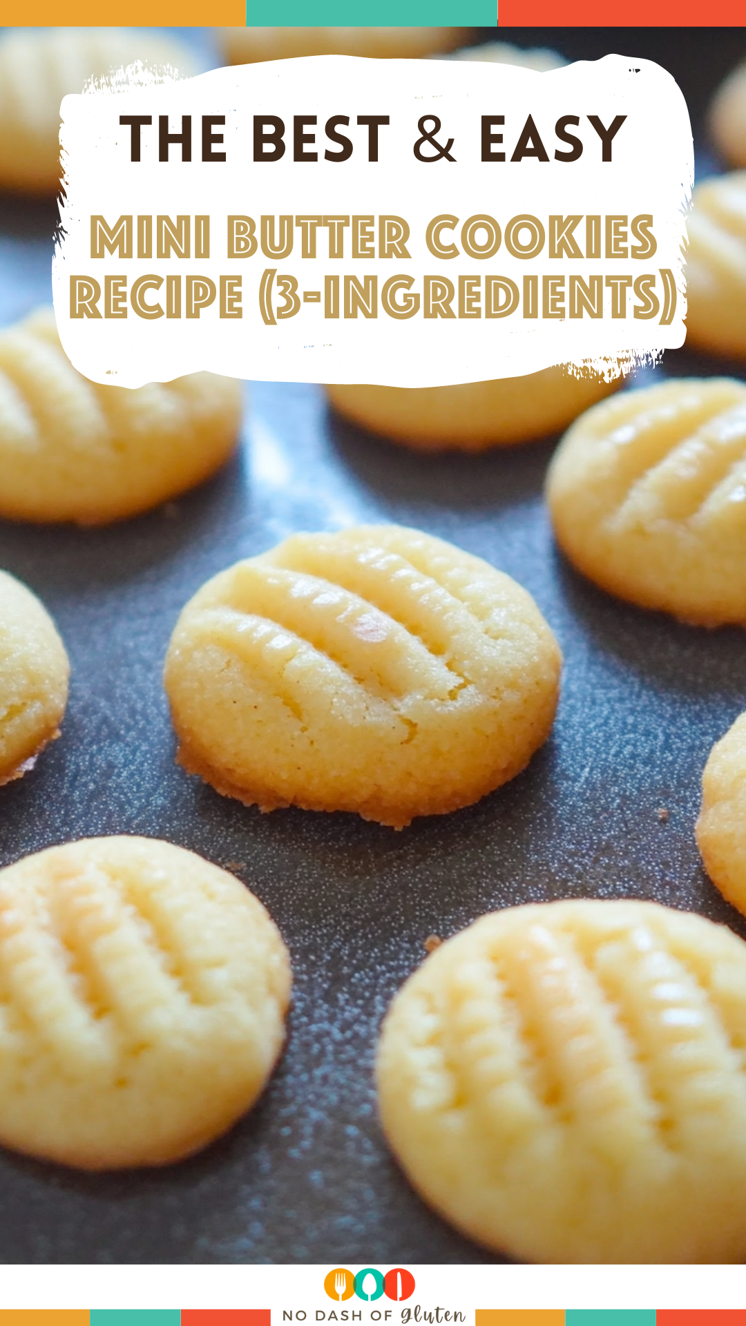 Mini Butter Cookies Recipe (3-Ingredients)