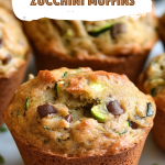 Moist Chocolate Chip Zucchini Muffins