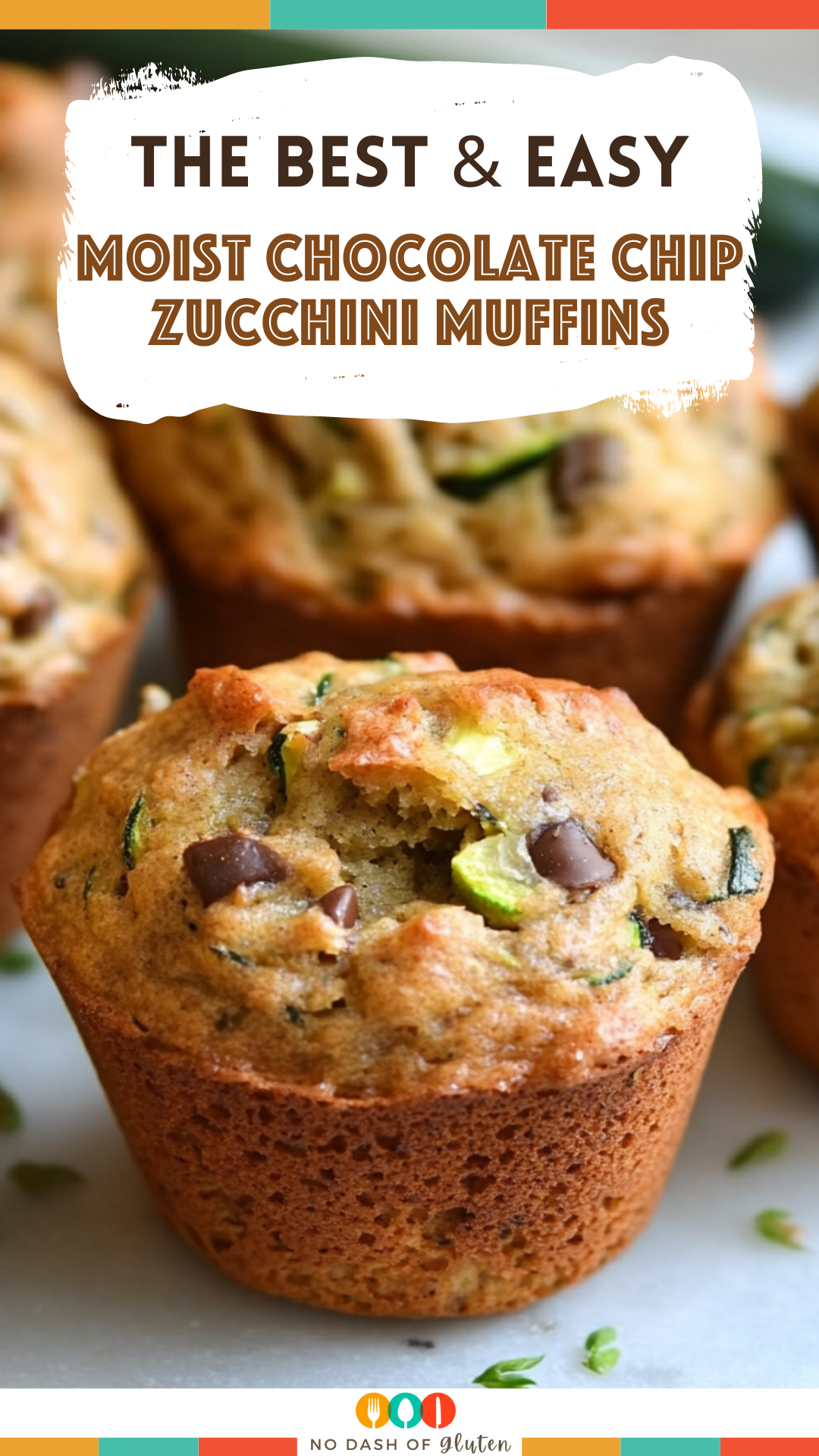 Moist Chocolate Chip Zucchini Muffins