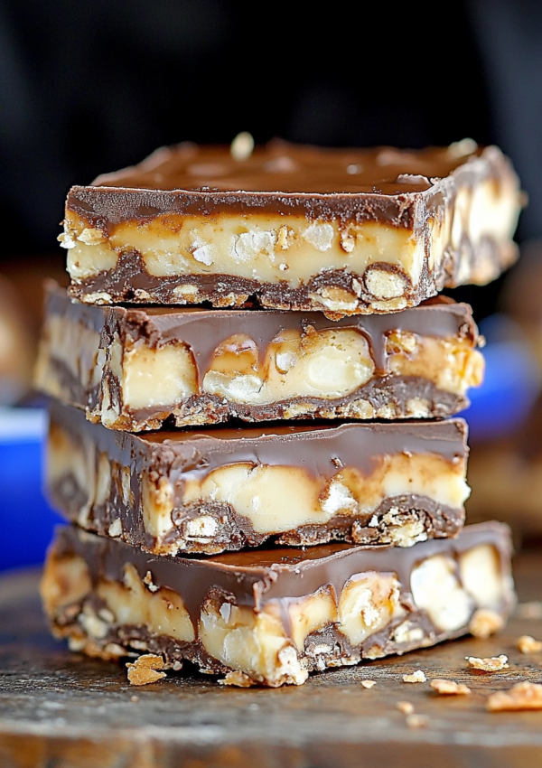 No-Bake Snickers Crunch Bars Recipe