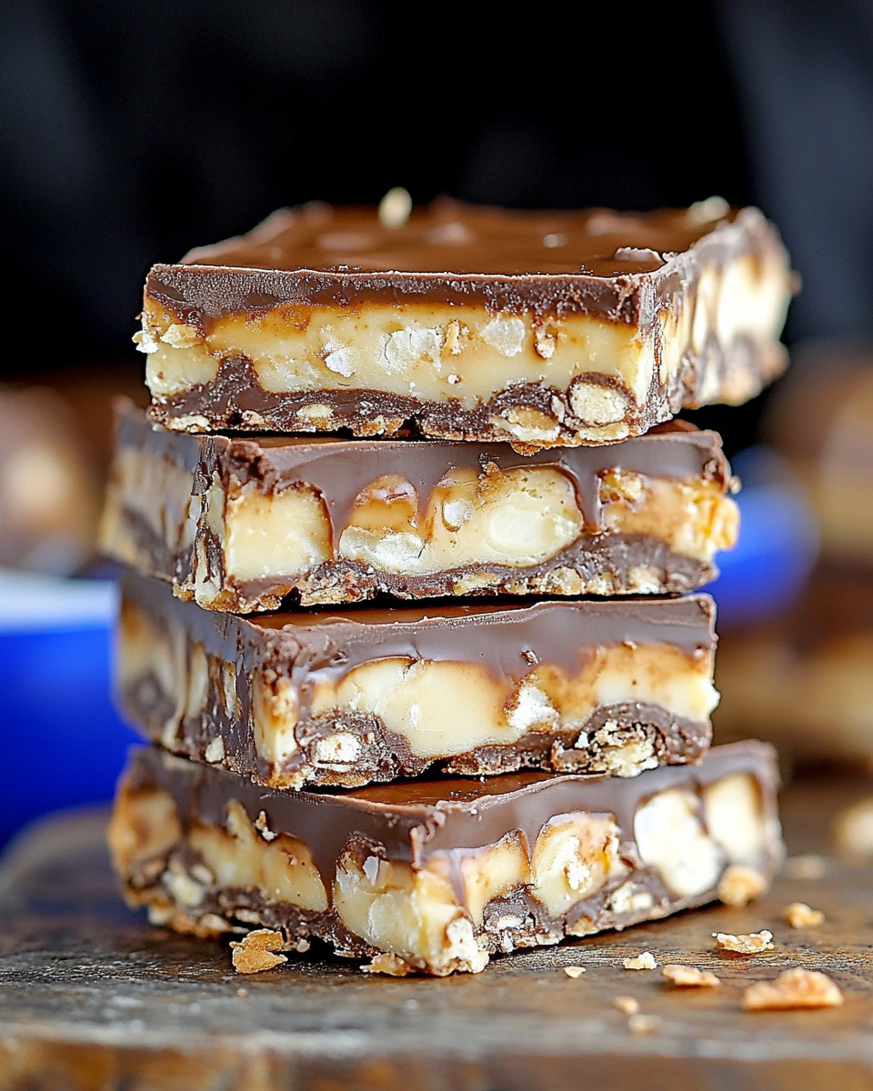 No-Bake Snickers Crunch Bars Recipe